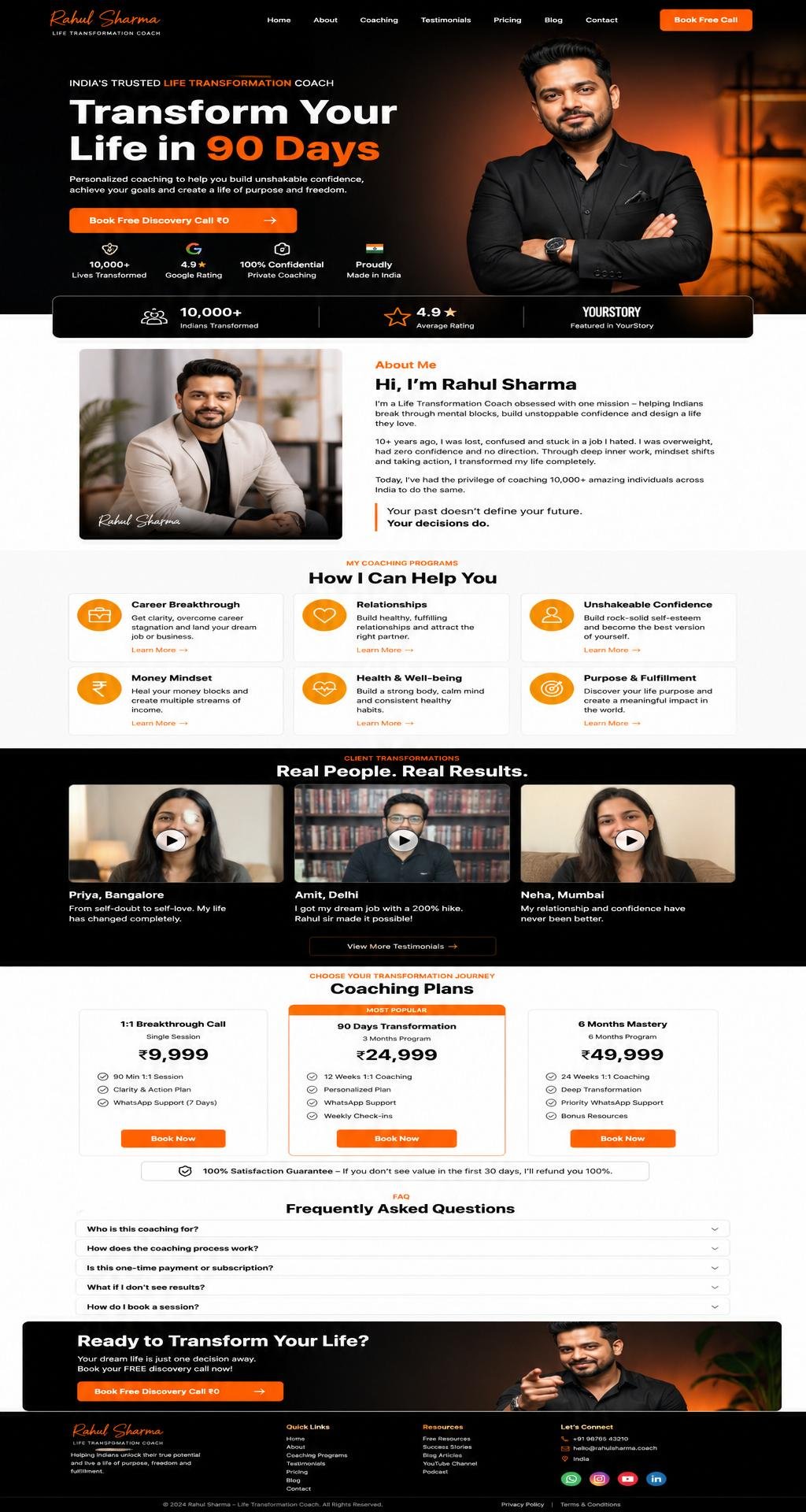 Life Coach — Mumbai landing page preview