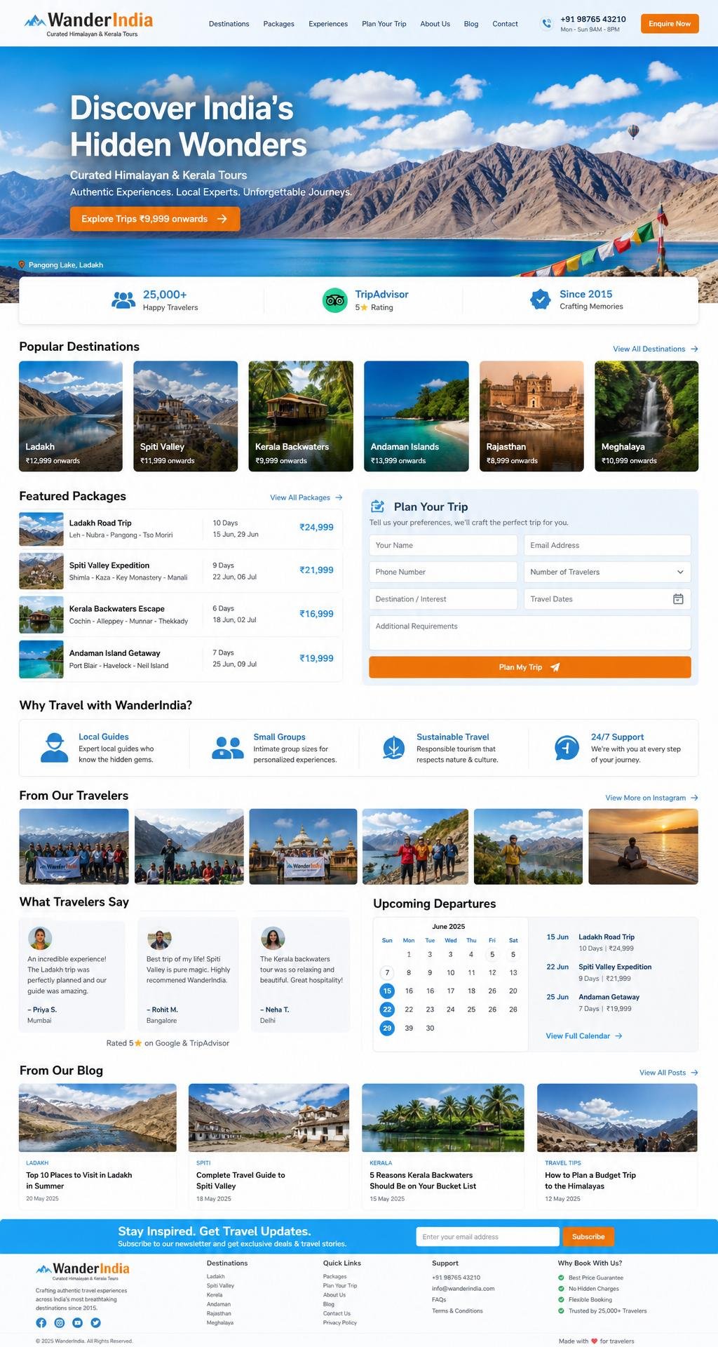 Travel Agency — Delhi landing page preview